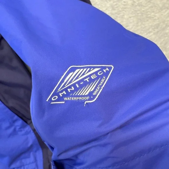 Columbia Jacket Womens XL Violet Blue Acadia II Rain Coat Omni Tech Waterproof - Picture 3 of 12